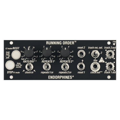 Endorphin.es Running Order Eurorack Trigger Sequencer Module (1U – Black)