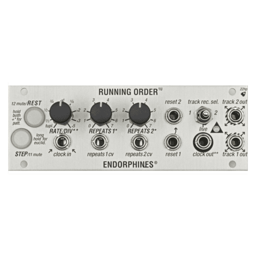 Endorphin.es Running Order Eurorack Trigger Sequencer Module (1U – Silver)