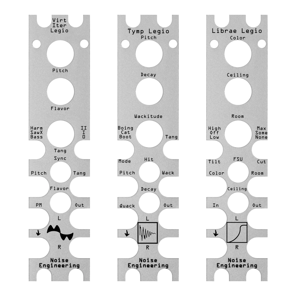 Noise Engineering Legio Eurorack Module Overlay Panel Pack (Silver)