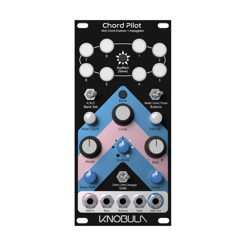 Knobula Chord Pilot Eurorack MIDI Chord and Arpeggio Generator Module