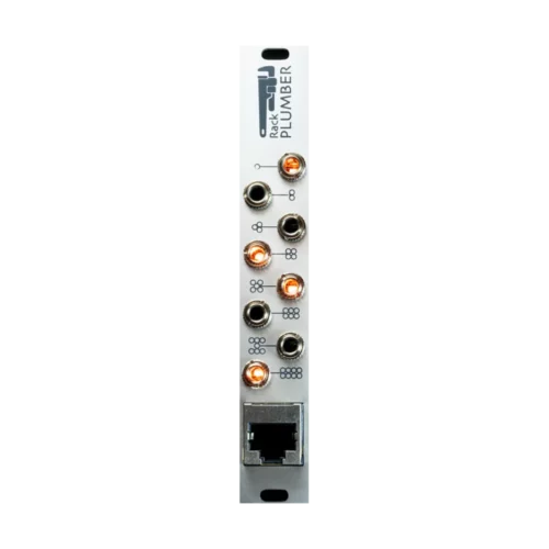 Plum Audio Rack Plumber RJ45 Eurorack Multicore Cable Extension Module (3U – Silver – Pair)