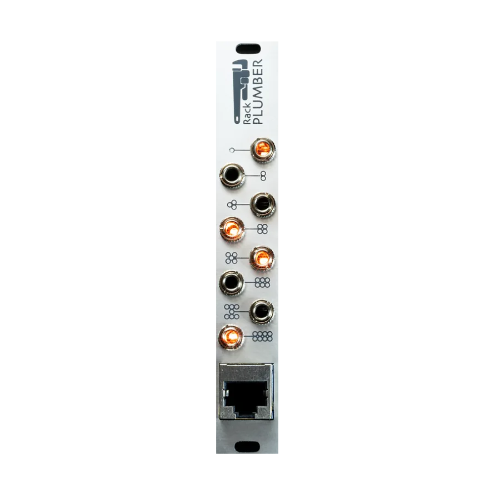 Plum Audio Rack Plumber RJ45 Eurorack Multicore Cable Extension Module (3U – Black – Pair)