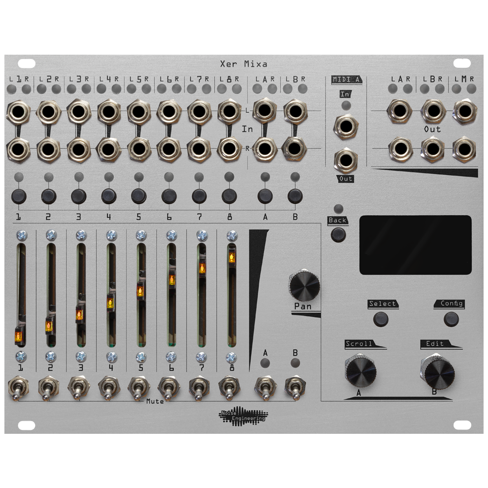 Noise Engineering Xer Mixa Eurorack Advanced Digitally Controlled Mixer Module (Silver)