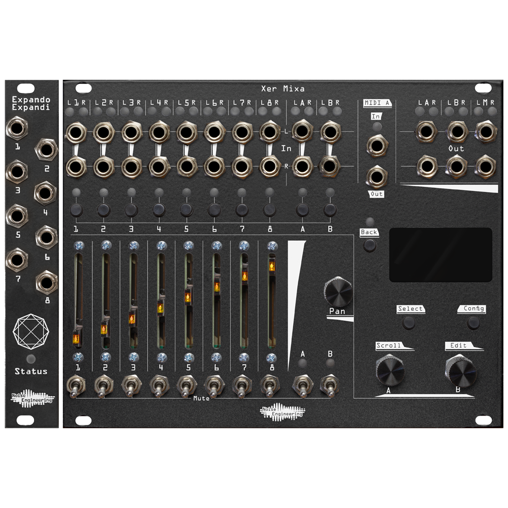 Noise Engineering Xer Mixa Bundle Eurorack Advanced Digitally Controlled Mixer Module (Black)