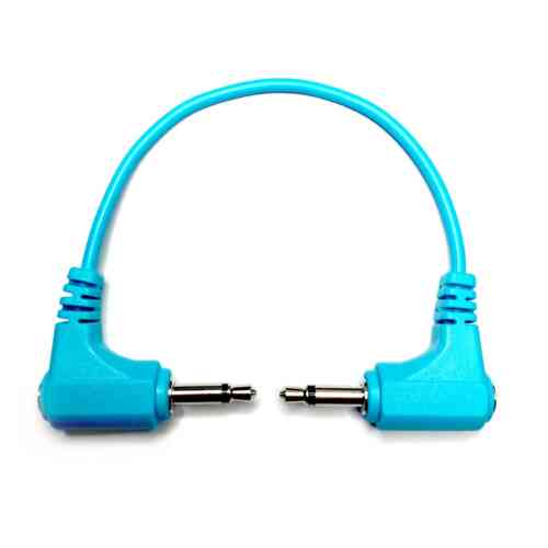 Tendrils Stakkas Right Angled Stacking Eurorack Patch Cable (30cm – Cyan)