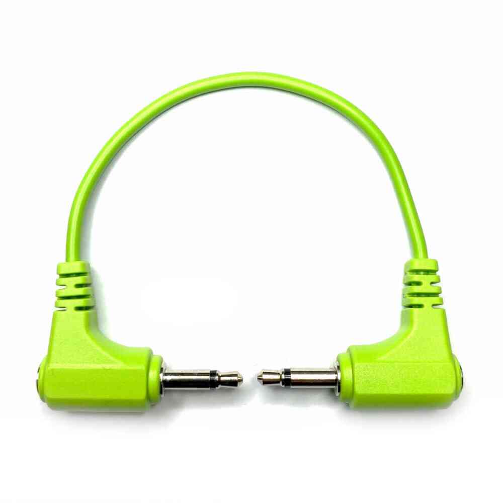 Tendrils Stakkas Right Angled Stacking Eurorack Patch Cable (15cm – Lime)