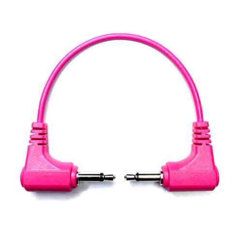 Tendrils Stakkas Right Angled Stacking Eurorack Patch Cable (15cm – Magenta)