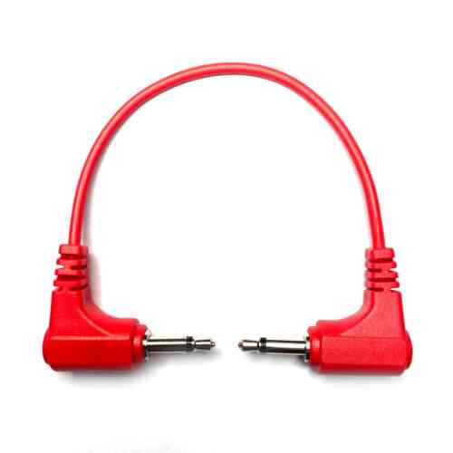 Tendrils Stakkas Right Angled Stacking Eurorack Patch Cable (15cm – Red)
