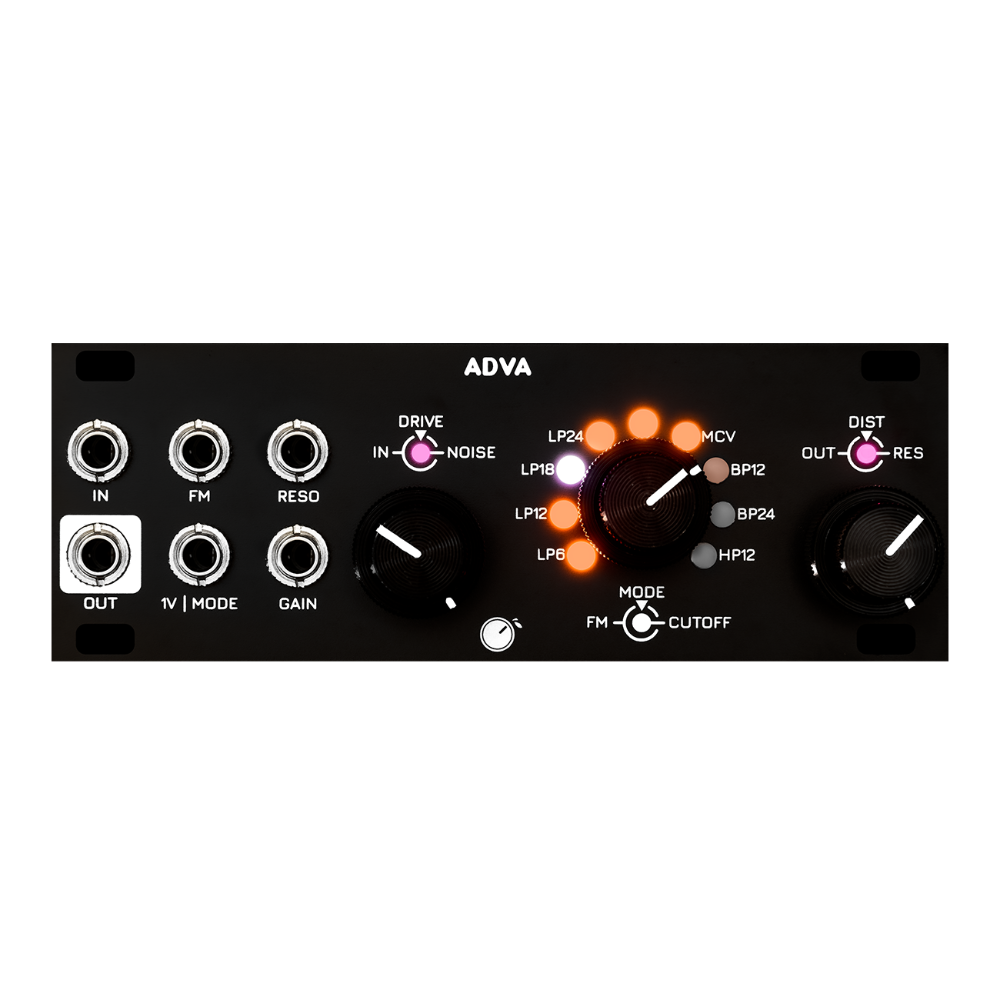 Plum Audio ADVA Eurorack Multimode Acid Filter Module (1U – Black)