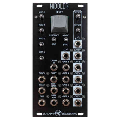 Schlappi Engineering Nibbler Eurorack Shift Register/Logic Module (Black)