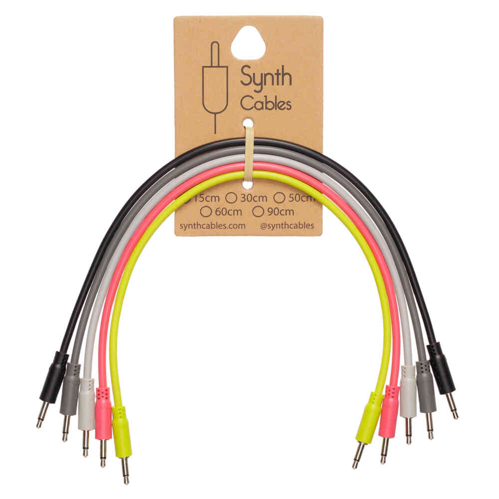 Synth Cables Premium PVC Eurorack Cables (5 pack) 60cm Mixed