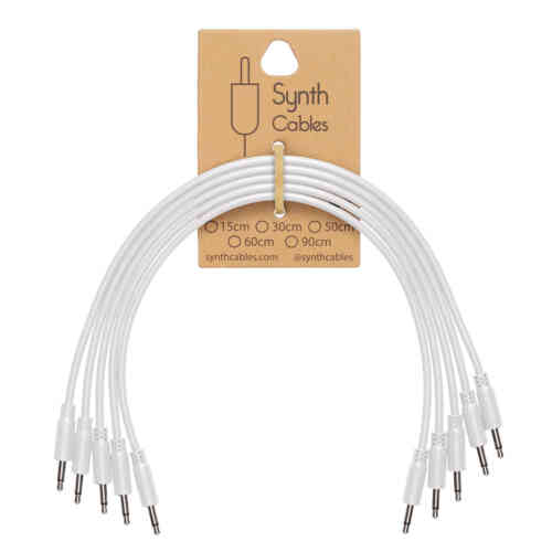 Synth Cables Premium PVC Eurorack Cables (5 pack) 30cm White
