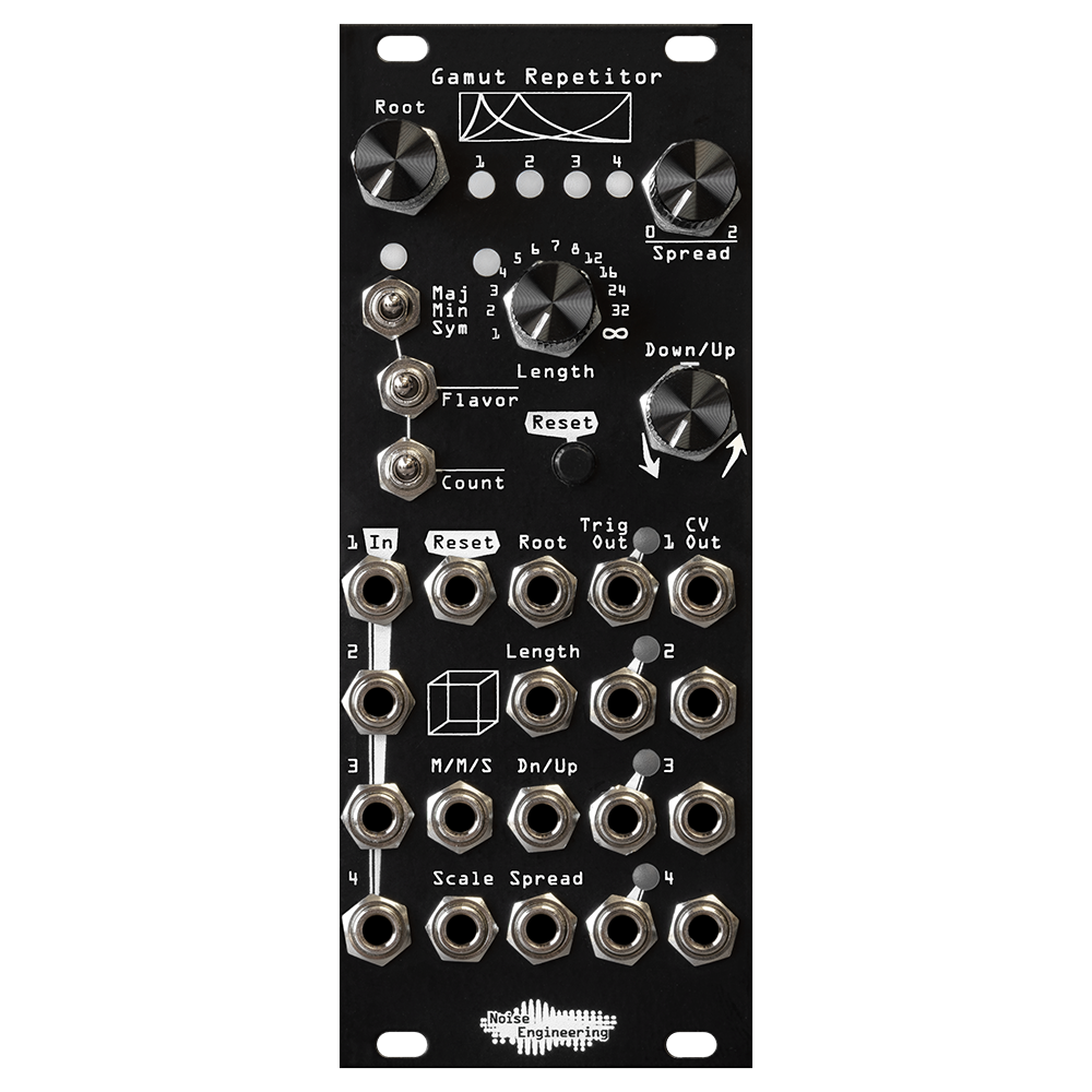 Noise Engineering Gamut Repetitor Eurorack Four Channel Generative Sequencer Module (Black)