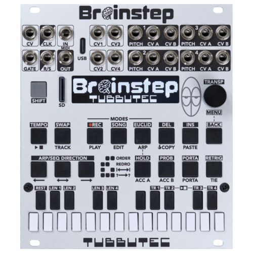 Tubbutec Brainstep Eurorack Sequencer Envelope Modulation Generator Module (Silver)