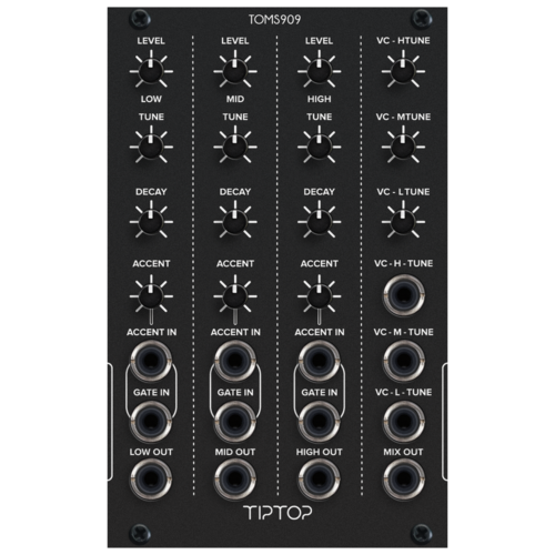 Tiptop Audio TOMS909 Toms Eurorack Drum Module (Black)