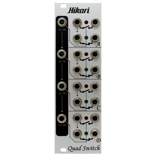 Hikari Instruments Quad Switch Eurorack Four Channel Switch CV Module