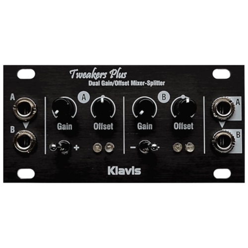 Klavis Tweakers Plus Eurorack Dual Gain Offset Polarity Mute CV Processor Module (Black)