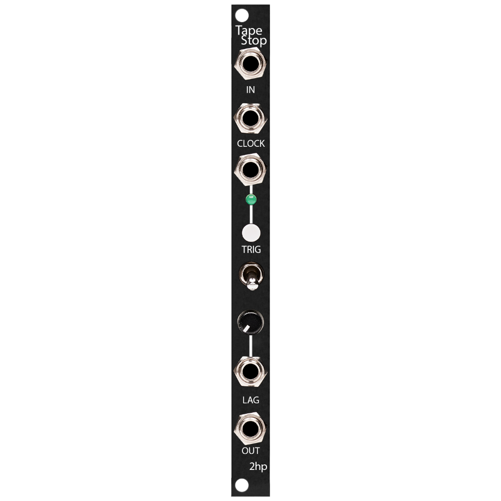 2hp Tape Stop Eurorack Clock-syncable Tape Effect Module (Black)