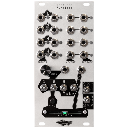 Noise Engineering Confundo Funkidos Eurorack Rhythm Crossfader Module (Silver)