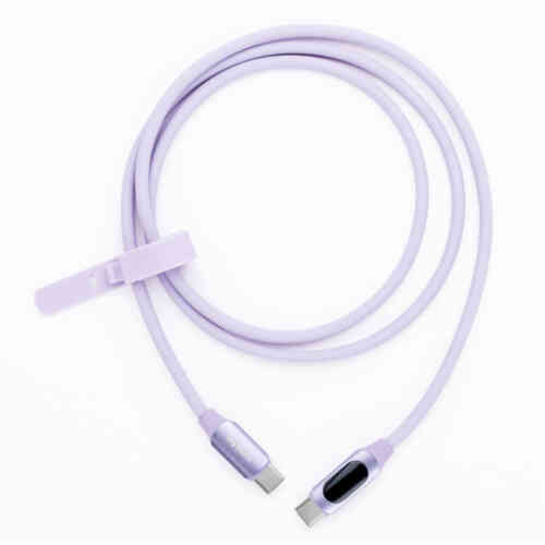 myVolts USB-C PD Cable with Power Meter (Jellybean Purple)