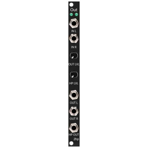 2hp Out Eurorack Stereo Line Out Module (Black)