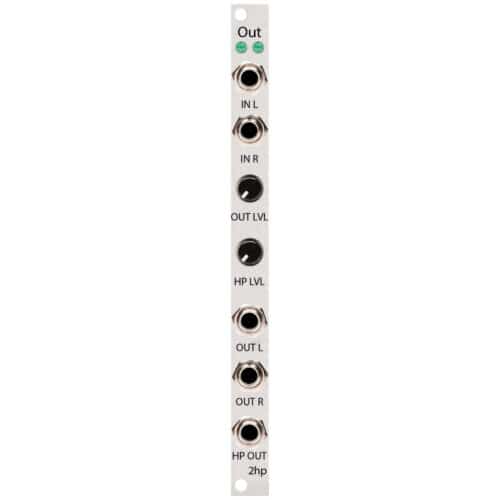 2hp Out Eurorack Stereo Line Out Module (Silver)