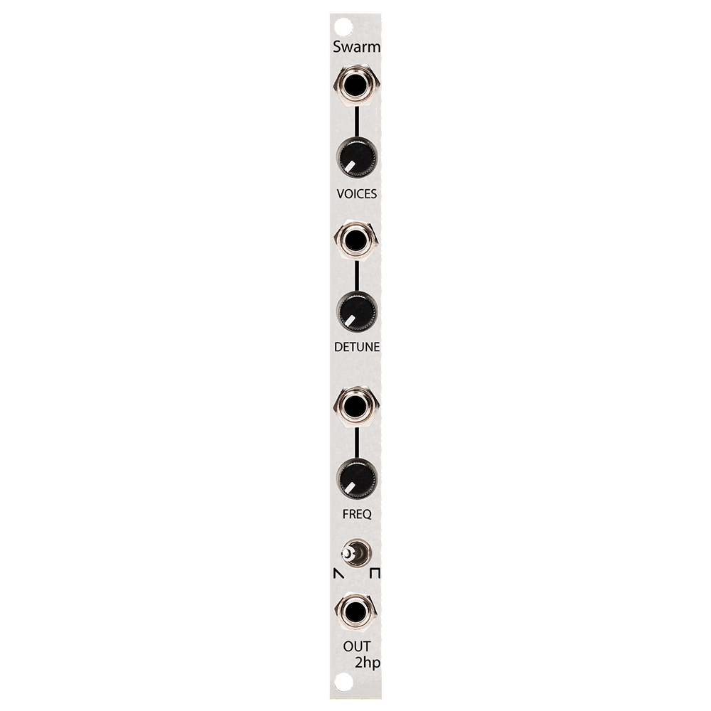 2hp Swarm Eurorack Hyper-Saw Pulsewave Oscillator Module (Silver)