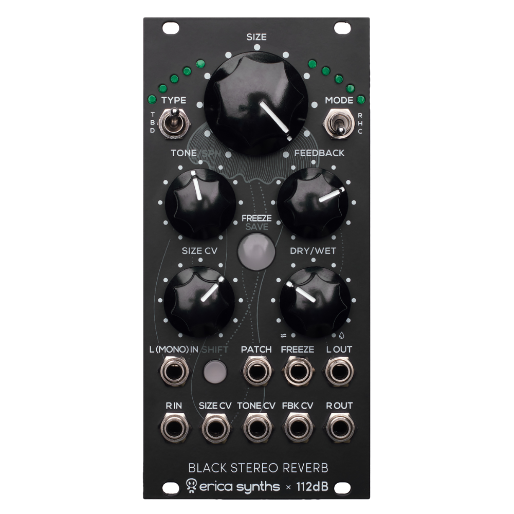 Erica Synths Black Stereo Reverb Eurorack Module