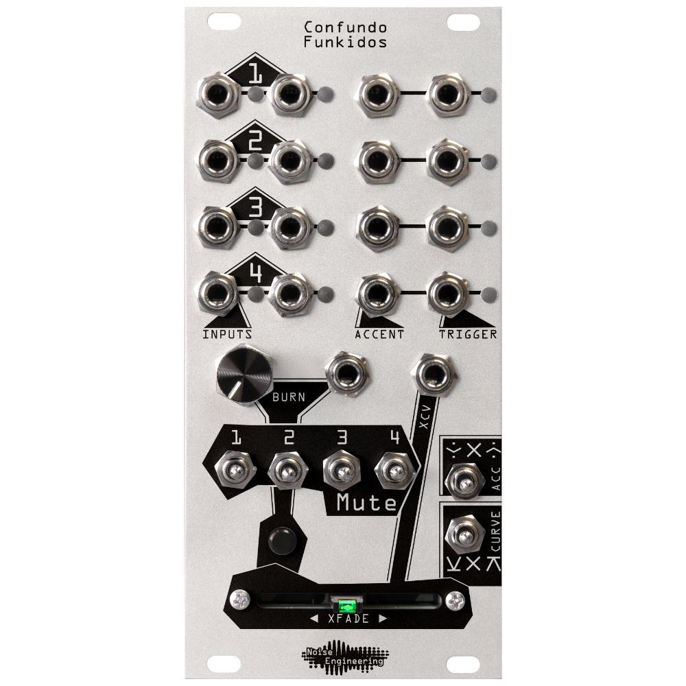 Noise Engineering Confundo Funkidos Eurorack Rhythm Crossfader Module (Silver)