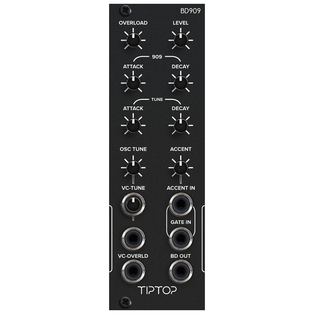 Tiptop Audio BD909 Analogue Bass Drum Eurorack Module (Black)