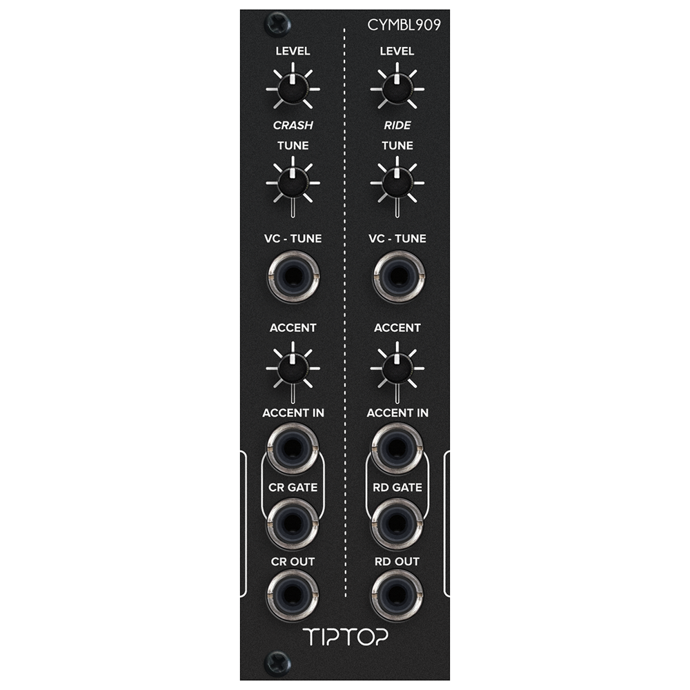 Tiptop Audio CYMBL909 Crash/Ride Eurorack Drum Module (Black)