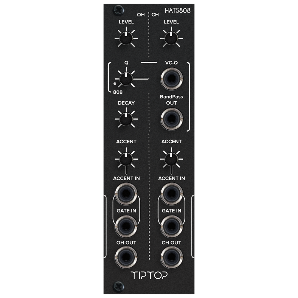 Tiptop Audio HATS808 Hi Hat Eurorack Drum Module (Black)