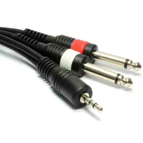Cable – 3.5mm TRS Jack Plug – 2 x TS 6.35mm TRS Jack Plug (3m)