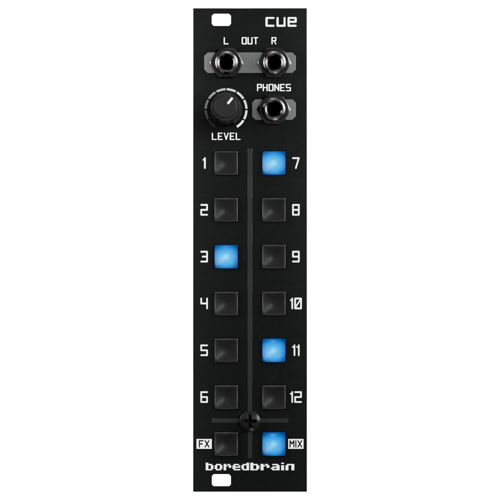 Boredbrain Cue Eurorack PFL Channel Monitor Expander Module (Xcelon)