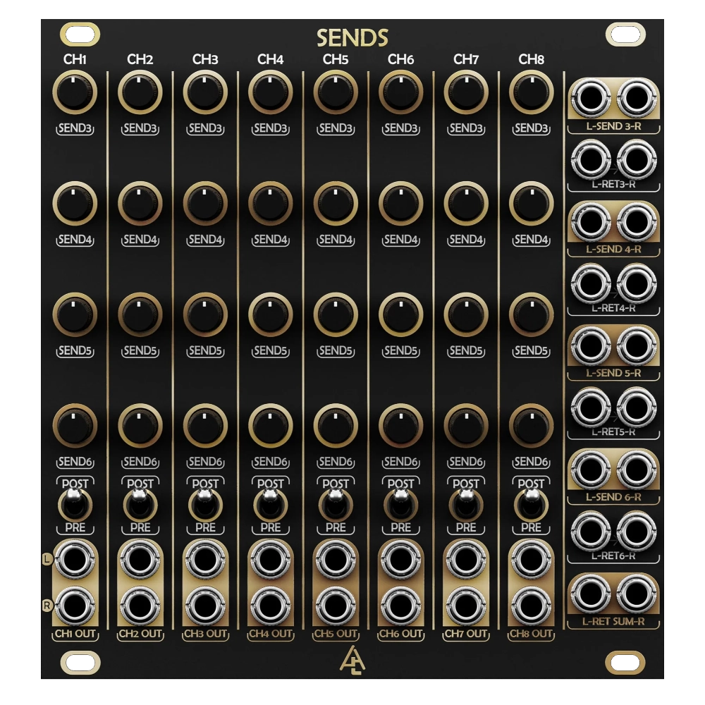 After Later Audio Sends Eurorack Stereo Matrix Mixer Module