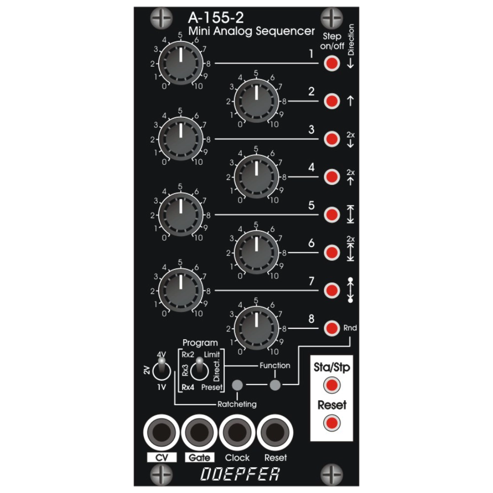 Doepfer A-155-2V Eurorack Miniature Analog Sequencer Module (Black)