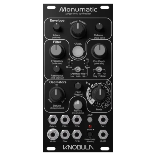 Knobula Monumatic Eurorack Polyphonic Synthesizer Module (Dark Mode)