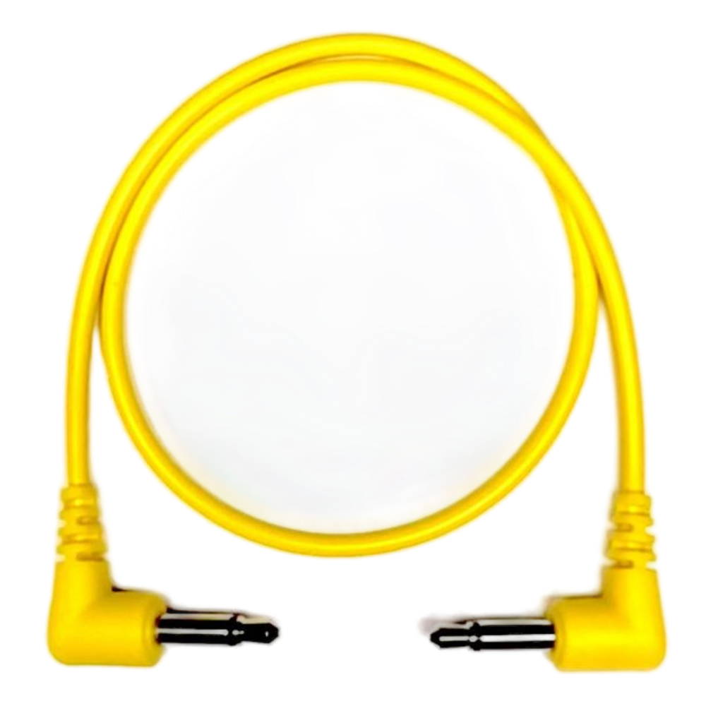 Tendrils Right Angled Eurorack Patch Cable (6 Pack – 60cm – Yellow)