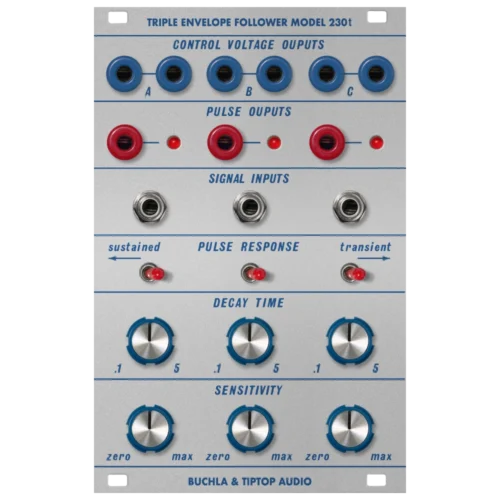 Buchla and TipTop Audio 230t Eurorack Triple Envelope Follower Module