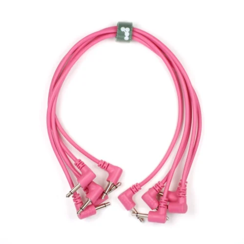 Knots PVC Eurorack Cables (5 pack) Right Angle Pink