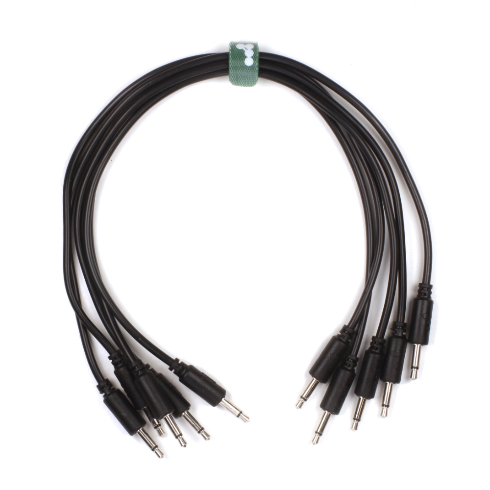 Knots PVC Eurorack Cables (5 pack) Straight Black
