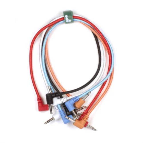 Knots Braided Eurorack Cables (5 pack) Right Angle Mixed