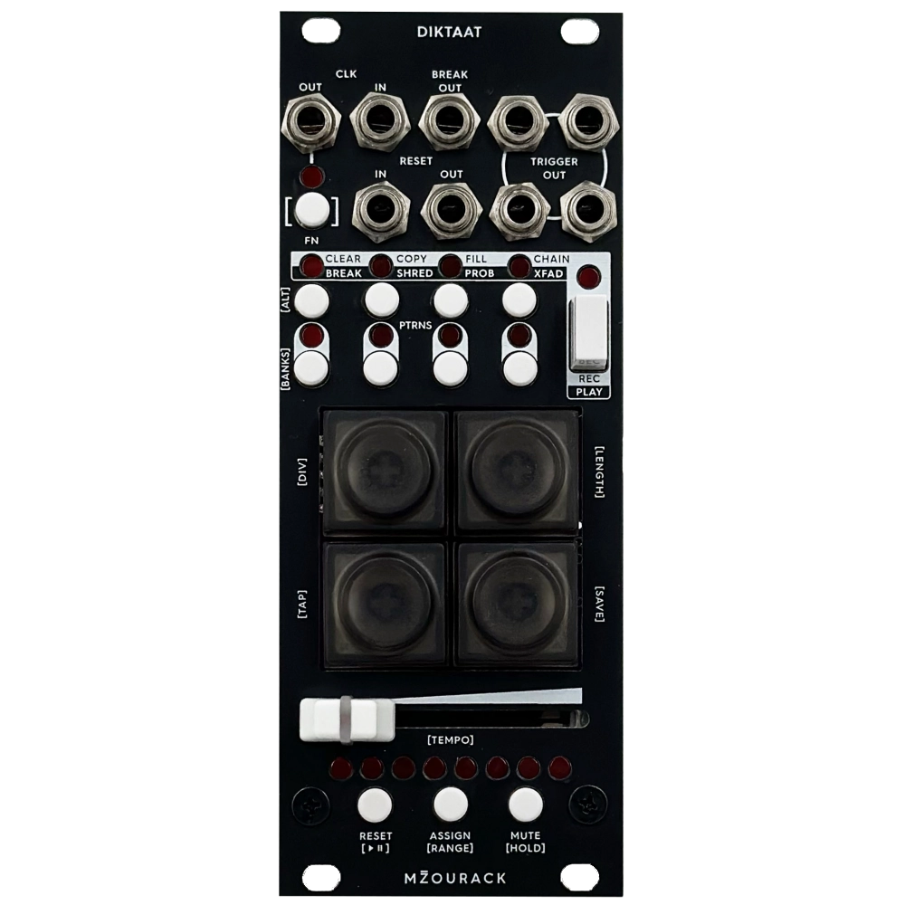 MZOURACK Diktaat Eurorack Performance Four Channel Trigger Sequencer Module