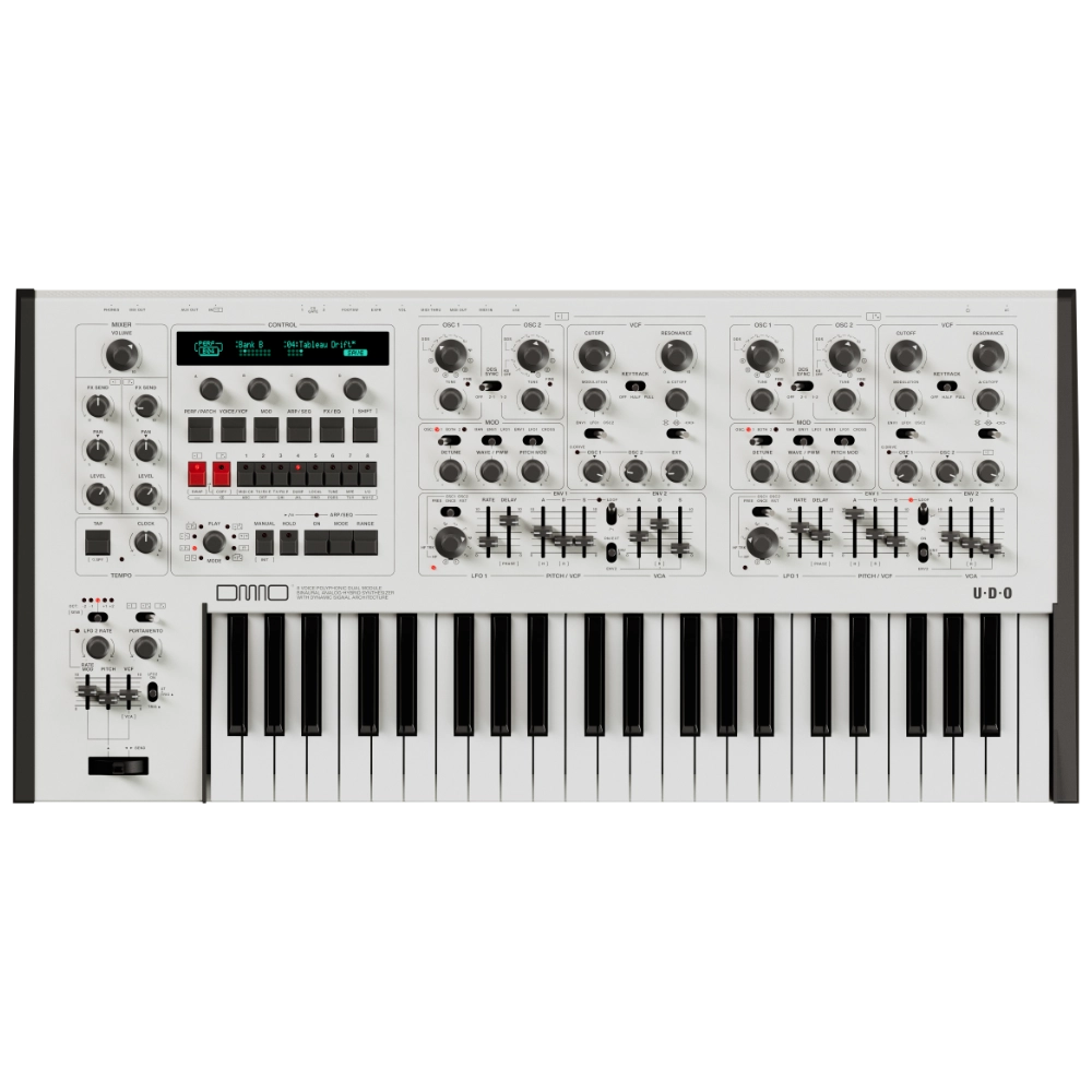 UDO DMNO 8 Voice Polyphonic Binaural Analog Hybrid Synthesiser (White)
