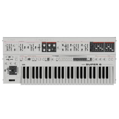 UDO Super 6 ST49 Polyphonic Aftertouch Analog Hybrid Synthesiser (White)