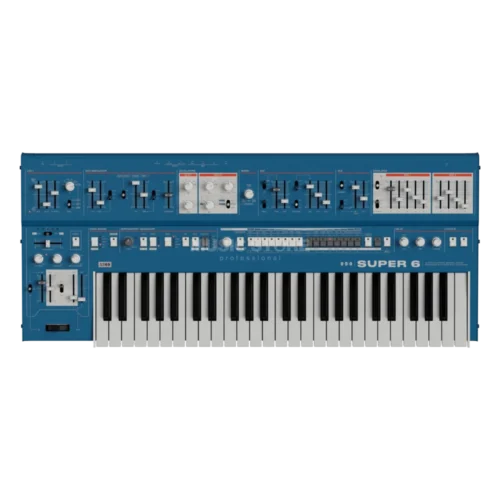 UDO Super 6 ST49 Polyphonic Aftertouch Analog Hybrid Synthesiser (Blue)