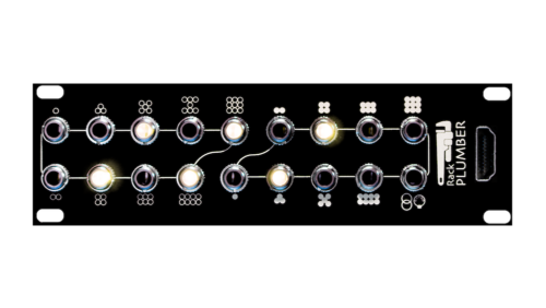 Plum Audio Rack Plumber HDMI Eurorack Multicore Cable Extension Module (1U – Black – Pair)