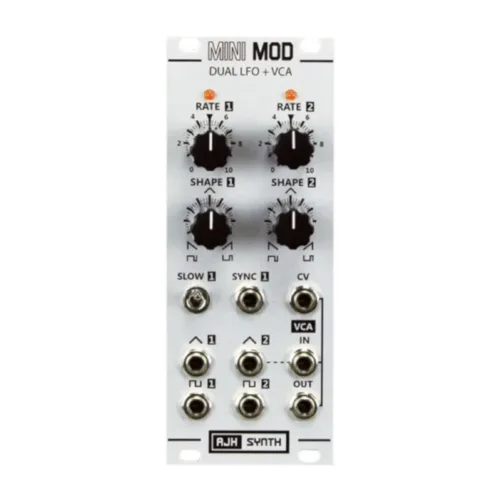 AJH Synths MiniMod Dual LFO + VCA Eurorack Module (SIlver)