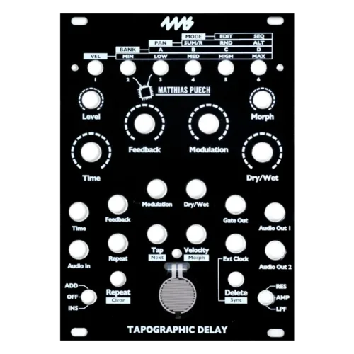 4ms Tapographic Delay Black Faceplate (Faceplate Only)