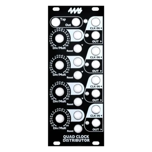4ms Quad Clock Distributer Black Faceplate (Faceplate Only)